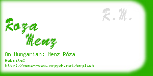 roza menz business card